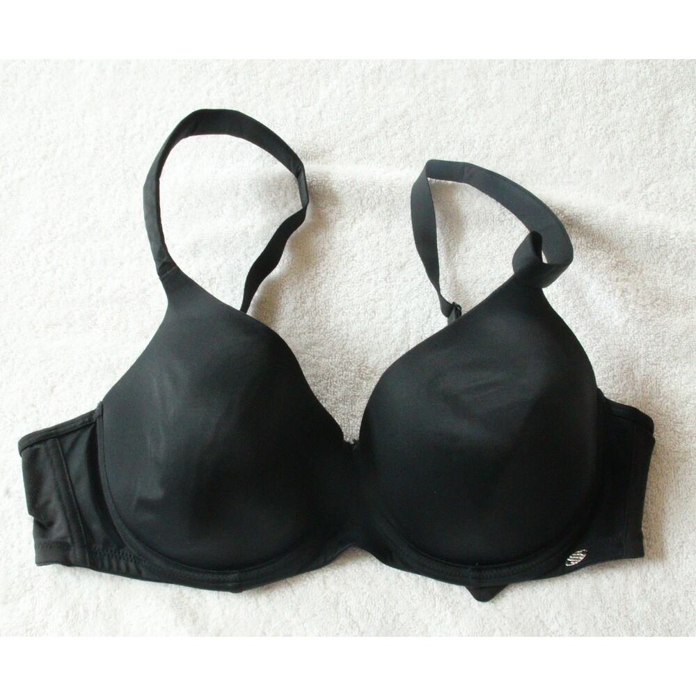 Modern Movements Black Underwire Bra 38C Smooth Molded Cups Nylon Spandex